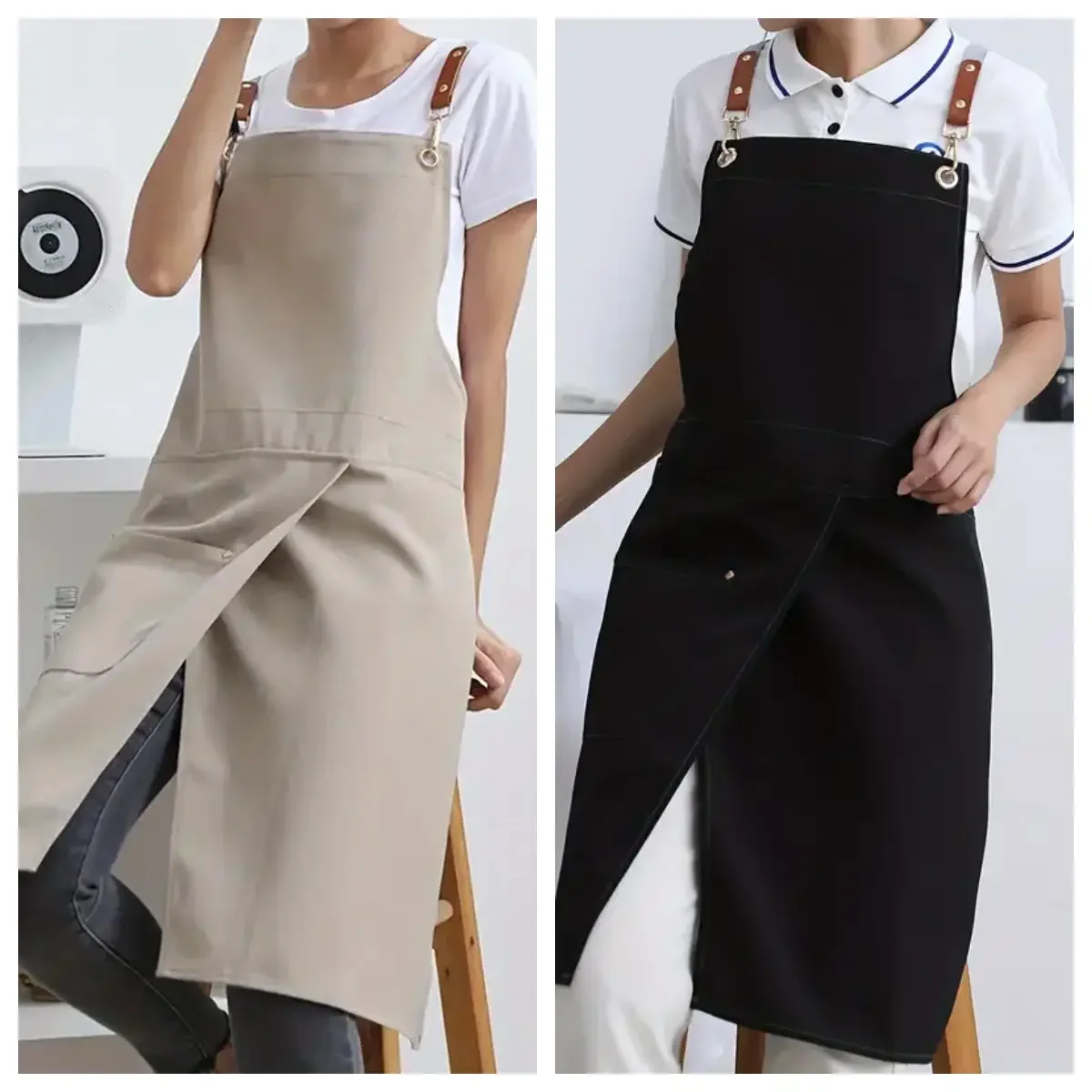 1 piece of waterproof canvas apron with pockets - split skirt design, convenient for walking, very suitable for restaurants, caf
1 piece of waterproof canvas apron with pockets - split skirt design, convenient for walking, very suitable for restaurants, caf