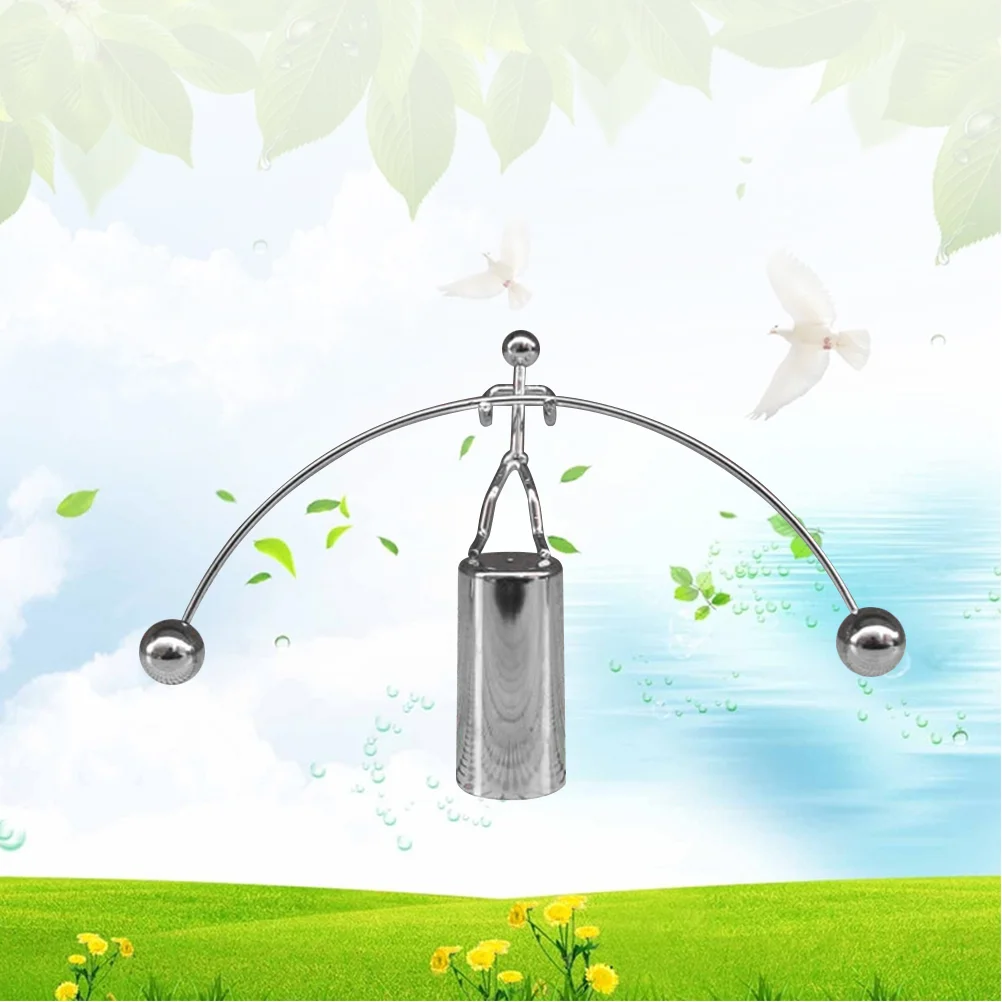 Metal Balancing Balls Swing WeightLifting Iron Men Desktop Crafts Ornaments Home Office Desk Decor Toy (Silver)
Metal Balancing Balls Swing WeightLifting Iron Men Desktop Crafts Ornaments Home Office Desk Decor Toy (Silver)