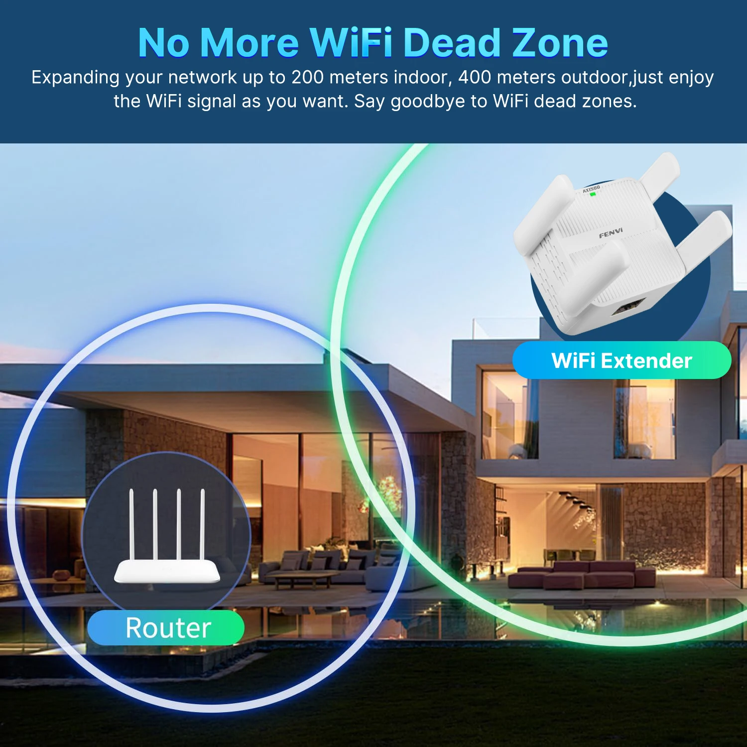 FENVI WiFi 6 AX1500 Repeater Dual Band 5G 2.4GHz High Speed WiFi Signal Booster Extender Wireless Amplifier with EU/US Plug
FENVI WiFi 6 AX1500 Repeater Dual Band 5G 2.4GHz High Speed WiFi Signal Booster Extender Wireless Amplifier with EU/US Plug