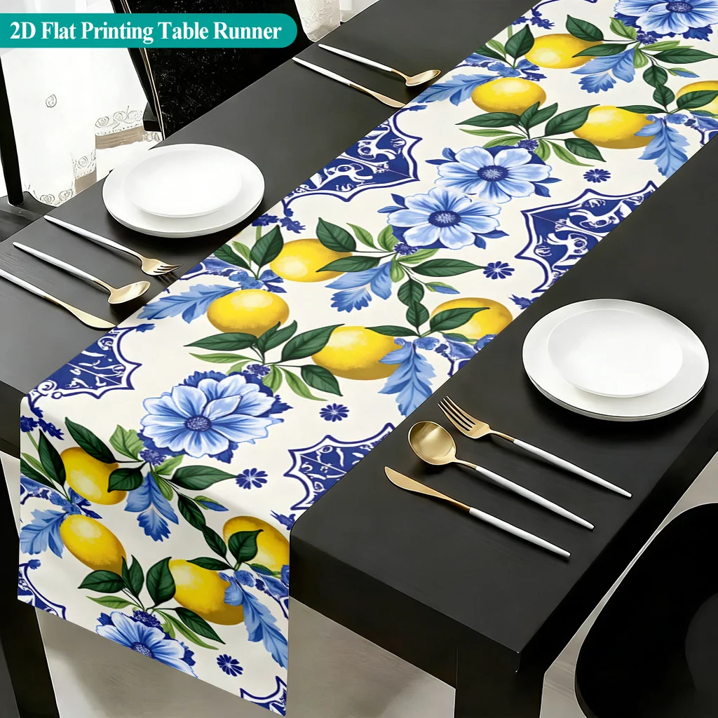 Summer Lemon Blue Floral Print Linen Table Runner Home Decor Washable Farmhouse Kitchen Dining Table Runners Wedding Party Decor
Summer Lemon Blue Floral Print Linen Table Runner Home Decor Washable Farmhouse Kitchen Dining Table Runners Wedding Party Decor