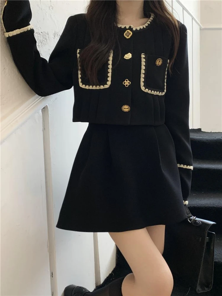 Winter Japanese Vintage Two Piece Skirt Set Women Casual Party Mini Skirt Suit Female Korean Fashion Kawaii Outfits Set 2022
Winter Japanese Vintage Two Piece Skirt Set Women Casual Party Mini Skirt Suit Female Korean Fashion Kawaii Outfits Set 2022