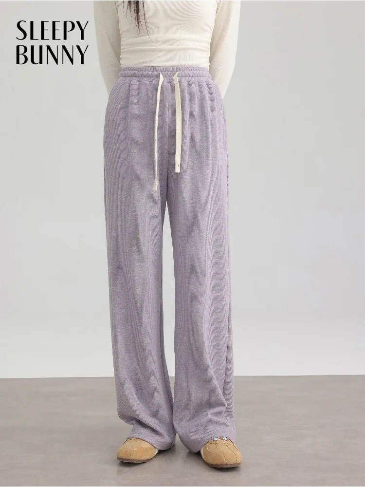 Soft Brushed Knit Straight Pants for Women Casual Elastic Waist Drawstring Trousers Lady Loose Fit Cozy Spring Daily Lounge Wear
Soft Brushed Knit Straight Pants for Women Casual Elastic Waist Drawstring Trousers Lady Loose Fit Cozy Spring Daily Lounge Wear