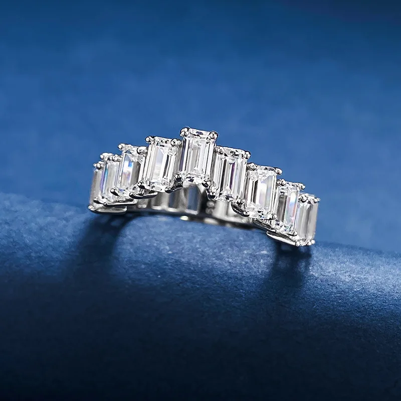 Spring Qiaoer 100% 925 Sterling Silver Emerald Cut 3*5MM Lab Sapphire Gemstone Fine Jewelry Ring For Women Wedding Band
Spring Qiaoer 100% 925 Sterling Silver Emerald Cut 3*5MM Lab Sapphire Gemstone Fine Jewelry Ring For Women Wedding Band