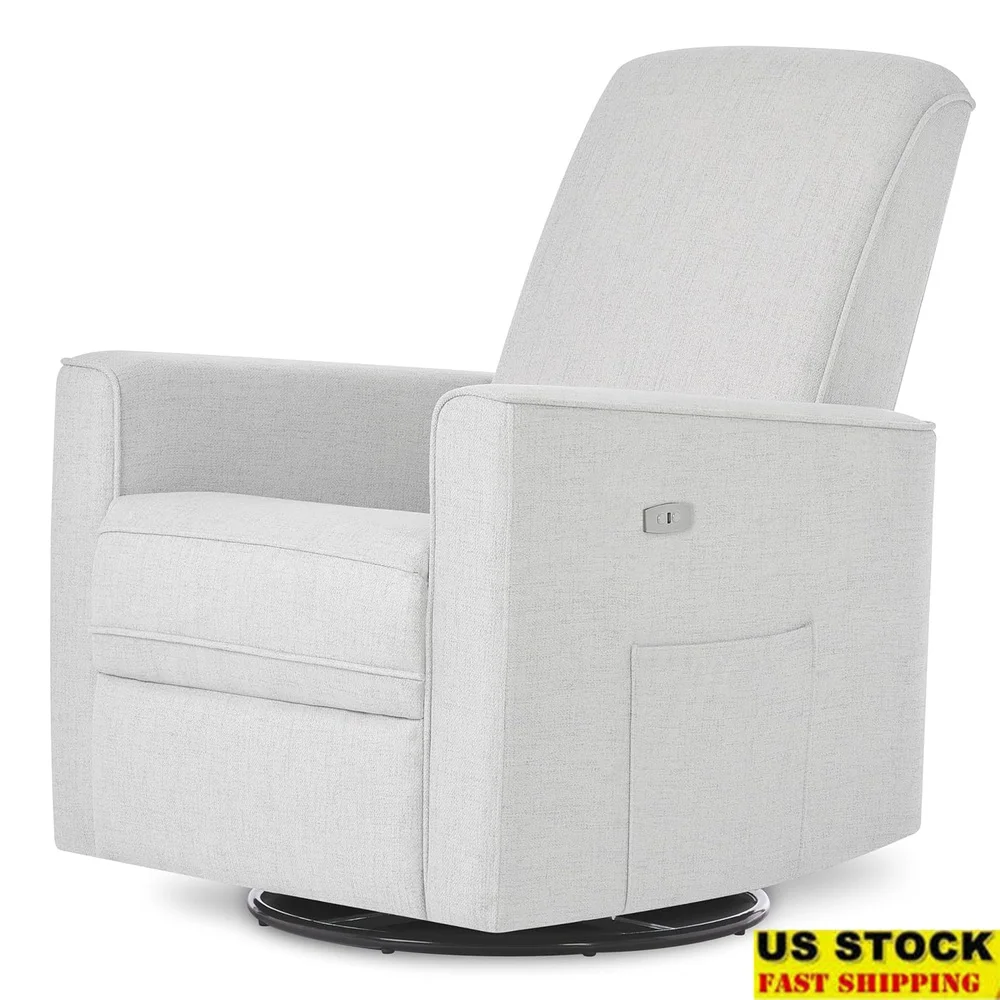 Deluxe Upholstered Power Recliner Glider Chair with USB Port Smooth Swivel Ergonomic Backrest Nursery Greenguard Certified Plush
Deluxe Upholstered Power Recliner Glider Chair with USB Port Smooth Swivel Ergonomic Backrest Nursery Greenguard Certified Plush