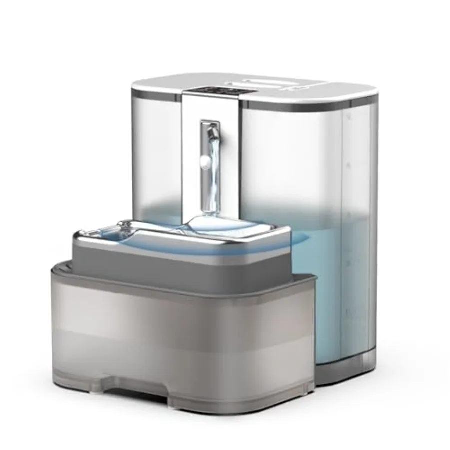 5L Wireless Cat Water Fountain for Indoor Use, Stainless Steel Bowl, Silver, No Filters Required with Wastewater Separation, Se
5L Wireless Cat Water Fountain for Indoor Use, Stainless Steel Bowl, Silver, No Filters Required with Wastewater Separation, Se