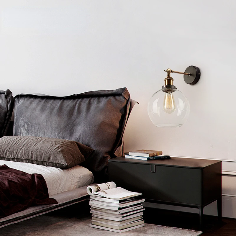 Modern Wall Light Fixture Minimalist Glass Globe Wall Mounted Sconce Wall Reading Lamp Bathroom Light Vanity Fixtures
Modern Wall Light Fixture Minimalist Glass Globe Wall Mounted Sconce Wall Reading Lamp Bathroom Light Vanity Fixtures