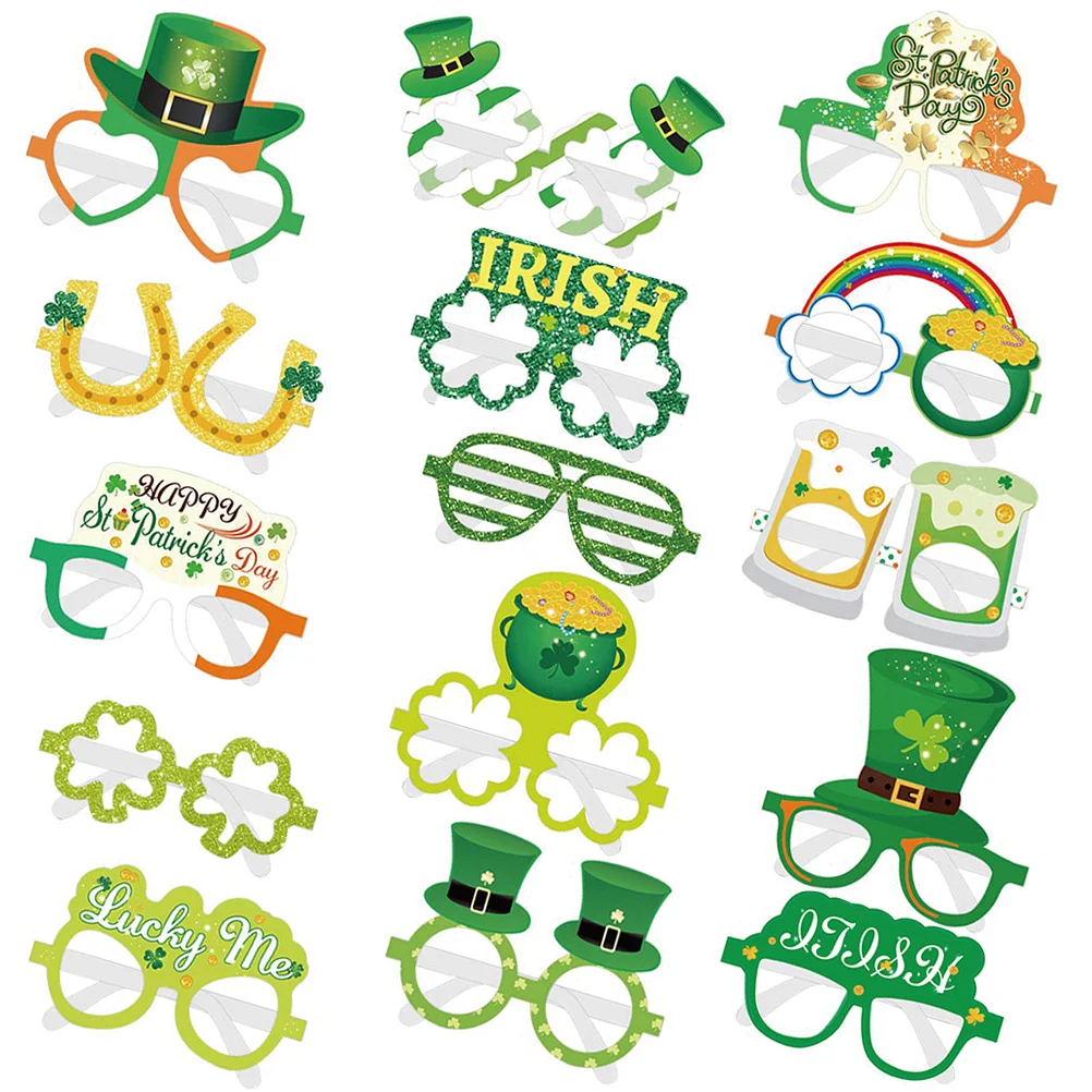 15 Pcs Paper Glasses Irish Shamrock Sunglasses Patricks Day Props Party Eyeglasses
15 Pcs Paper Glasses Irish Shamrock Sunglasses Patricks Day Props Party Eyeglasses