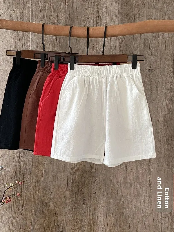 Loose Cotton Linen Shorts Women's Summer Thin Casual High Waist Wide Leg Mom Hot Pants Trendy Casual Pants for Women
Loose Cotton Linen Shorts Women's Summer Thin Casual High Waist Wide Leg Mom Hot Pants Trendy Casual Pants for Women