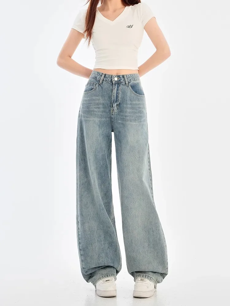 American Retro Women's Wide Leg Jeans Spring Summer New Style Pear Shape Loose Super Size Straight Tube Pants Versatile
American Retro Women's Wide Leg Jeans Spring Summer New Style Pear Shape Loose Super Size Straight Tube Pants Versatile