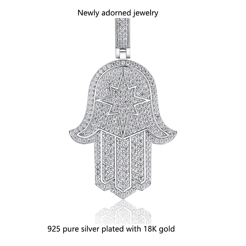 New cross-border 925 sterling silver moissanite pendant necklace without chain, tennis necklace, hip-hop men's pendant
New cross-border 925 sterling silver moissanite pendant necklace without chain, tennis necklace, hip-hop men's pendant