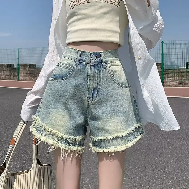 Retro Breasted Wide-leg Denim Shorts for Women Summer New Style Designer High Waist American Hot Pants Jean Shorts 2025 Woman
Retro Breasted Wide-leg Denim Shorts for Women Summer New Style Designer High Waist American Hot Pants Jean Shorts 2025 Woman
