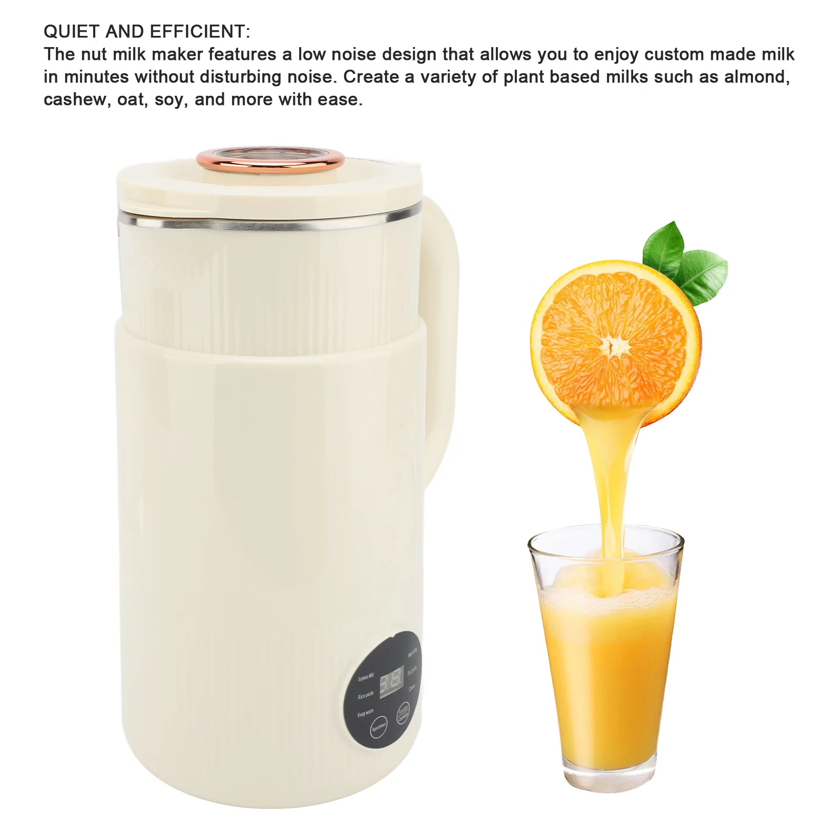 Электрическая машина для приготовления соевого молока Нержавеющая сталь X-образные лезвия Низкий уровень шума Интеллектуальная сенсорная панель Машина для соевого молока Белый
Электрическая машина для приготовления соевого молока Нержавеющая сталь X-образные лезвия Низкий уровень шума Интеллектуальная сенсорная панель Машина для соевого молока Белый