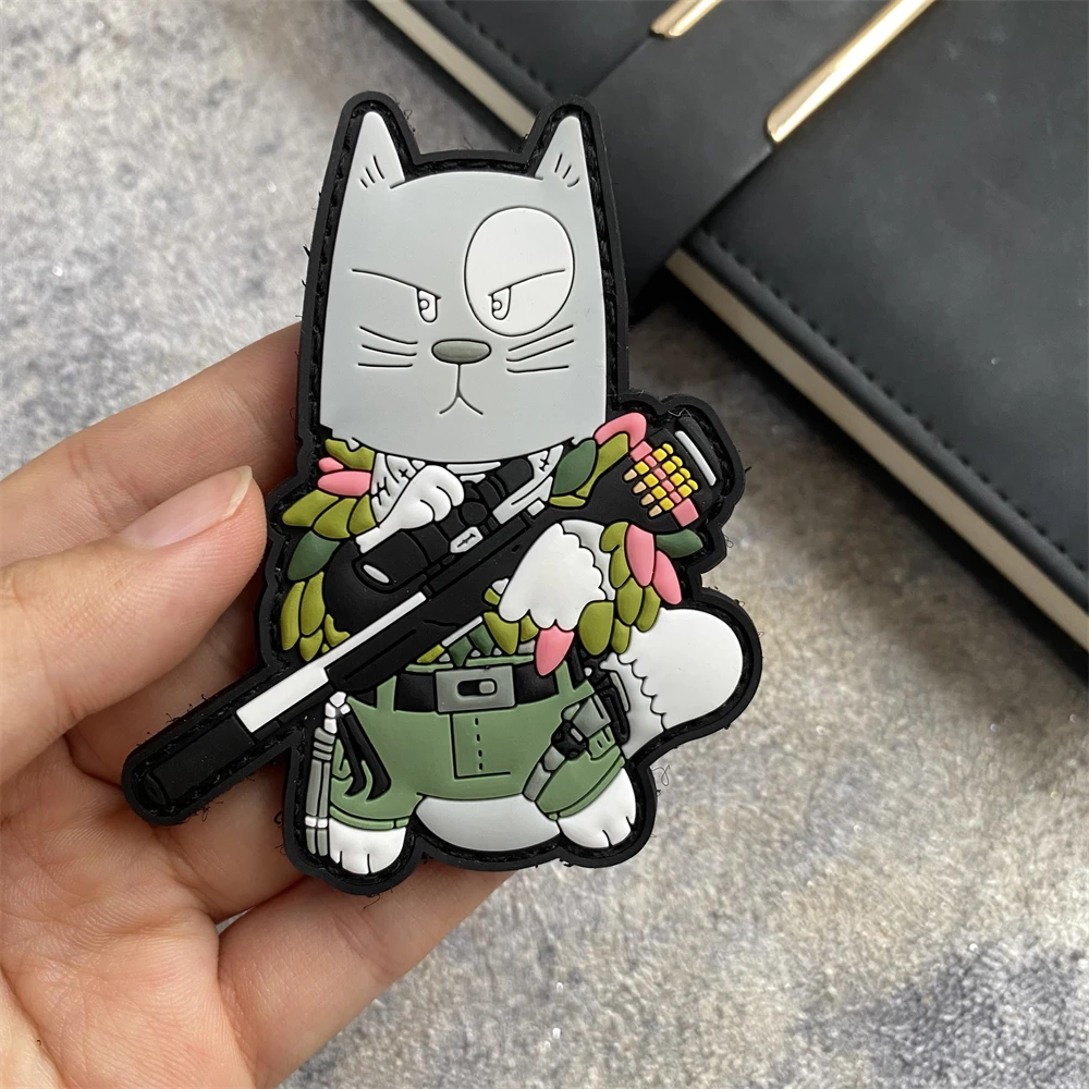 Tactical Cat with Gun Morale Badge PVC Patches Cute Kitty Hook and Loop Military ARMY Armband Backpack Hat Accessories Stickers
Tactical Cat with Gun Morale Badge PVC Patches Cute Kitty Hook and Loop Military ARMY Armband Backpack Hat Accessories Stickers