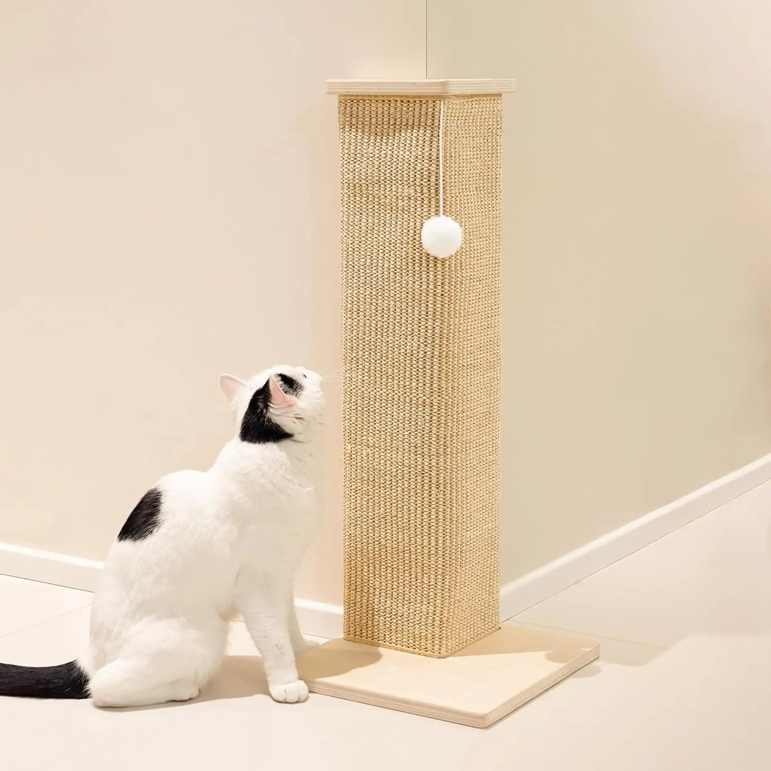 Corner Cat Scratcher with Sisal Pad, Wall Protector and Toy Ball for Sofa Furniture
Corner Cat Scratcher with Sisal Pad, Wall Protector and Toy Ball for Sofa Furniture