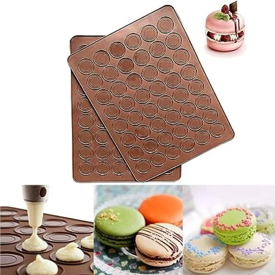 2 PCS 48 Capacity Macaron Silicone Baking Mat Baking Sheet Muffin DIY Chocolate Cookie Mould
2 PCS 48 Capacity Macaron Silicone Baking Mat Baking Sheet Muffin DIY Chocolate Cookie Mould