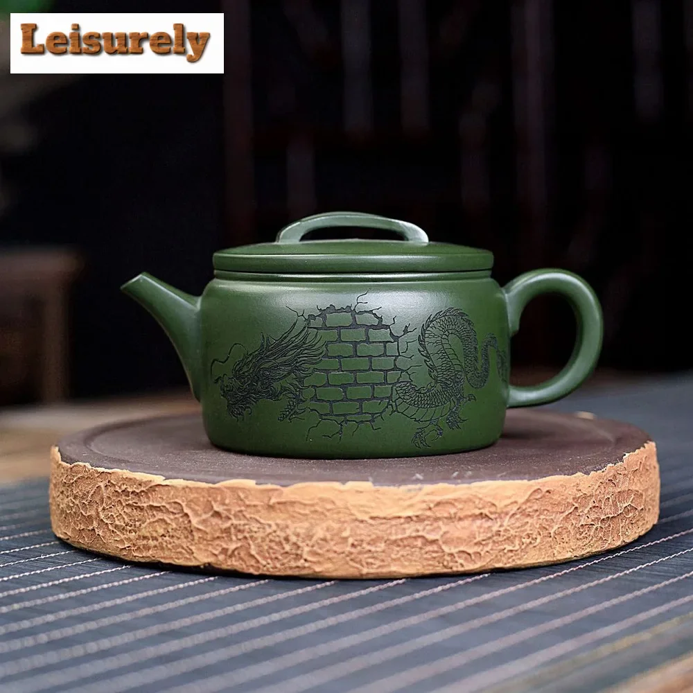270ml Chinese Yixing Purple Clay Teapots Famous Handmade Dargon Tea Pot Raw Ore Green Mud Kettle Authentic Zisha Tea Set Gifts
270ml Chinese Yixing Purple Clay Teapots Famous Handmade Dargon Tea Pot Raw Ore Green Mud Kettle Authentic Zisha Tea Set Gifts