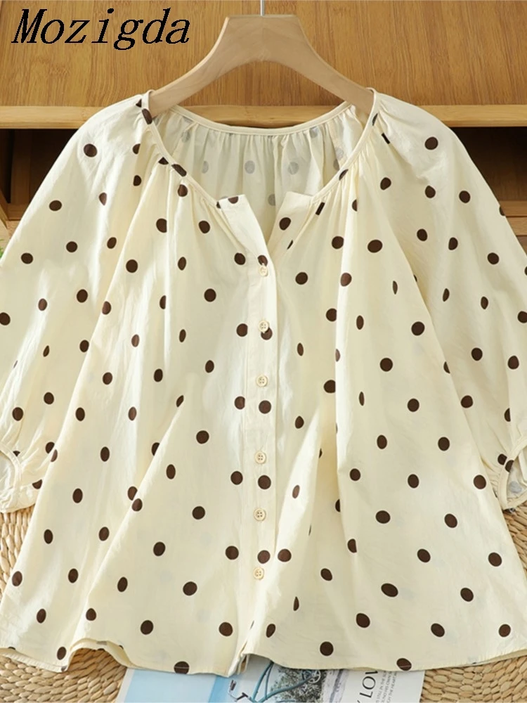 Summer Puff Sleeve Polka Dot Shirt Blouse Women New French Babydoll Blouse V Neck Loose Ladies Tops Blouses
Summer Puff Sleeve Polka Dot Shirt Blouse Women New French Babydoll Blouse V Neck Loose Ladies Tops Blouses