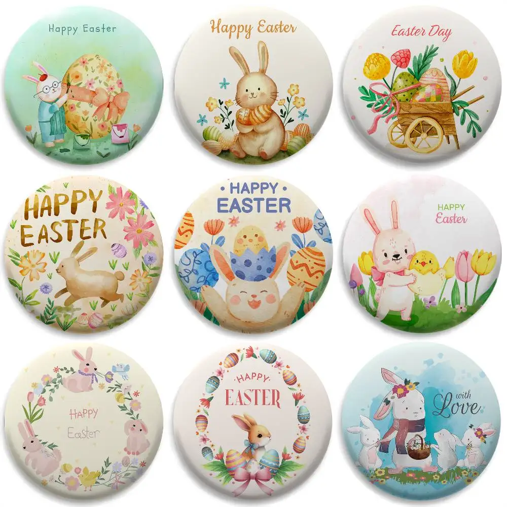 Happy Easter Rabbit Cute Badges Round Exquisite Badge Brooches Creative Pins For Clothes Hat Backpack Gift Accessories 
Happy Easter Rabbit Cute Badges Round Exquisite Badge Brooches Creative Pins For Clothes Hat Backpack Gift Accessories