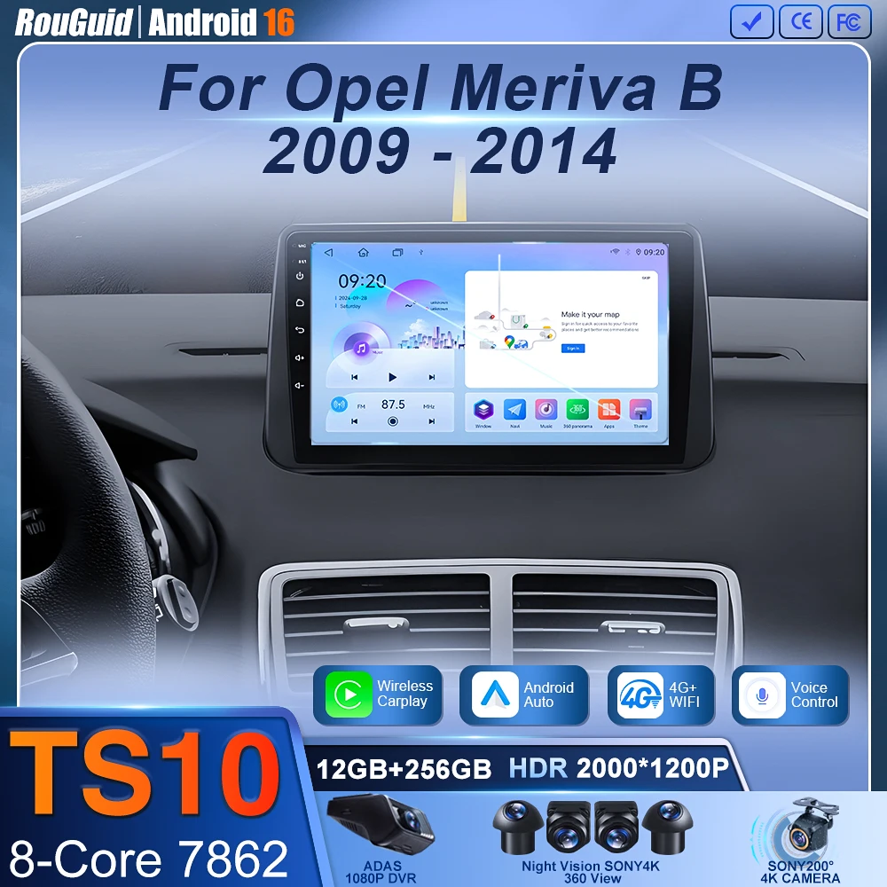 Car Radio Android 16 Carplay For Opel Meriva B 2009 - 2014 Multimedia Navigation Stereo GPS Monitor Screen Video Player Auto DSP
Car Radio Android 16 Carplay For Opel Meriva B 2009 - 2014 Multimedia Navigation Stereo GPS Monitor Screen Video Player Auto DSP