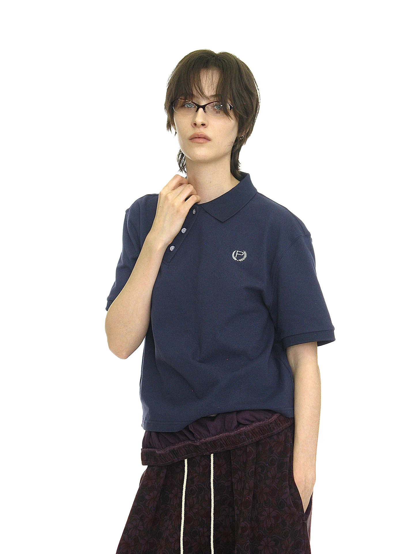 Partimento Embroidered Logo Retro Cotton Shirt Striped Asymmetric Button-Up Short Sleeve Women's Summer T-Shirt
Partimento Embroidered Logo Retro Cotton Shirt Striped Asymmetric Button-Up Short Sleeve Women's Summer T-Shirt