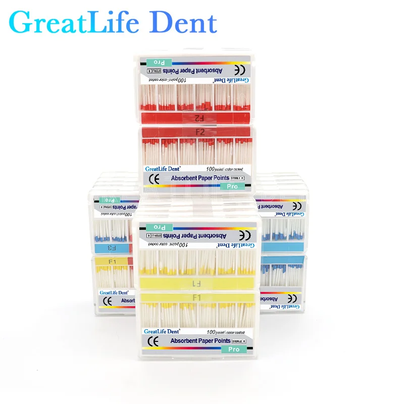 GreatLife Dent 10packs/lot Tips Taper F1 F2 F3 Mutil F4 F5 Size Dental Root Endodontics Moisture Absorbent Paper Points
GreatLife Dent 10packs/lot Tips Taper F1 F2 F3 Mutil F4 F5 Size Dental Root Endodontics Moisture Absorbent Paper Points