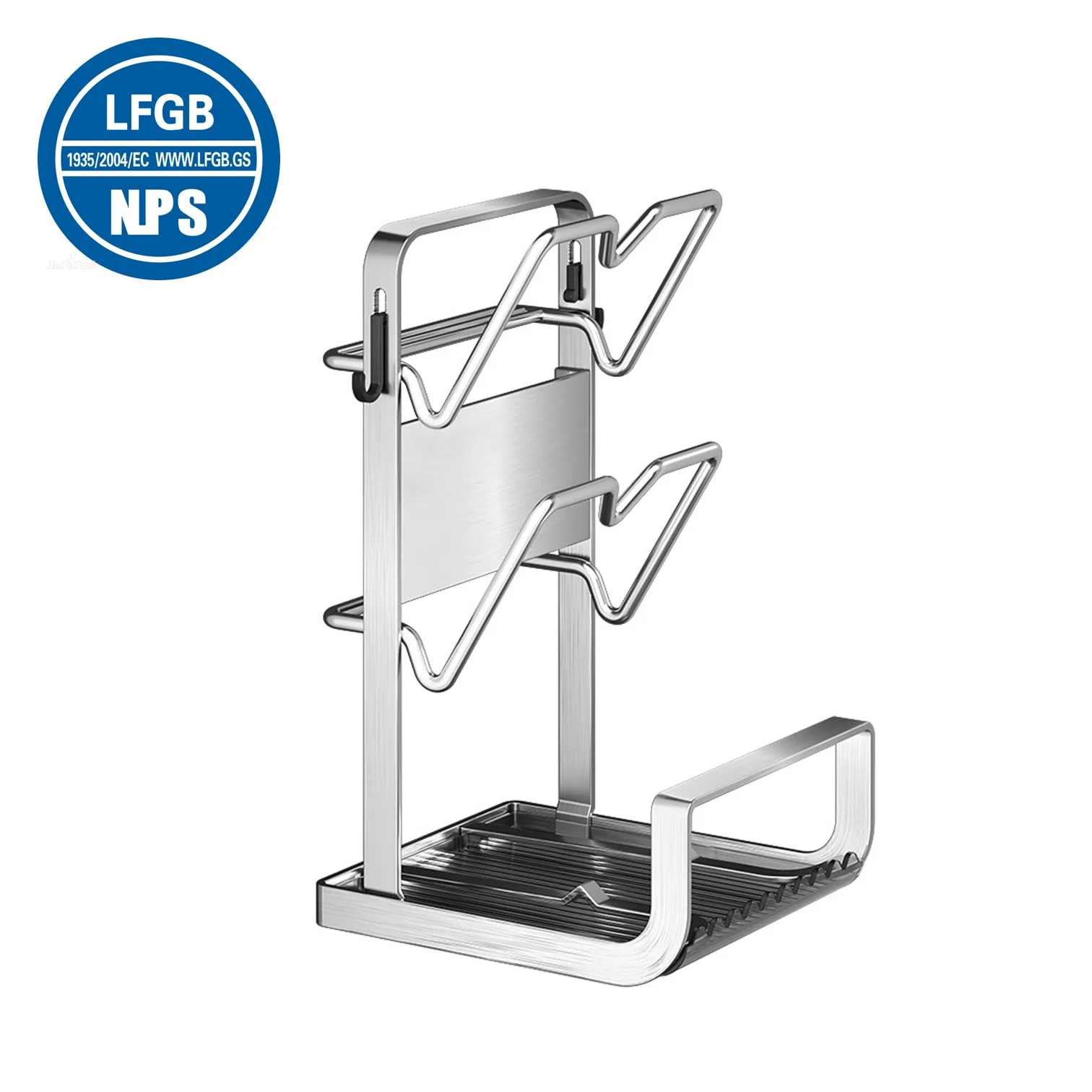 LFGB Certificated 304 Stainless Steel Kitchen Organizer 20kg Withstand Sturdy Cookware and Cutting Board and Pot Cover Rack
LFGB Certificated 304 Stainless Steel Kitchen Organizer 20kg Withstand Sturdy Cookware and Cutting Board and Pot Cover Rack