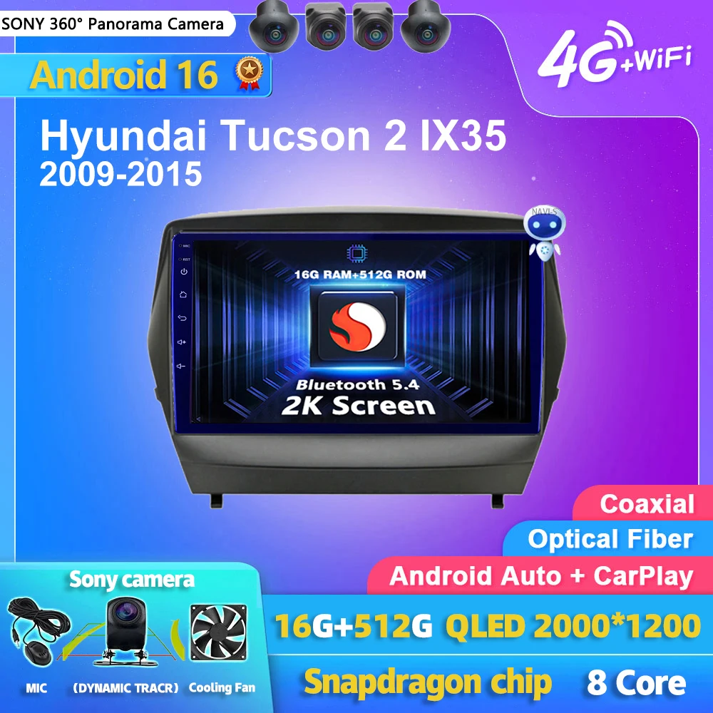 Android 16 Carplay Auto Car Radio Multimedia Player For Hyundai Tucson 2 LM IX35 2009-2015 Autoradio GPS Stereo 2din Head Unit
Android 16 Carplay Auto Car Radio Multimedia Player For Hyundai Tucson 2 LM IX35 2009-2015 Autoradio GPS Stereo 2din Head Unit