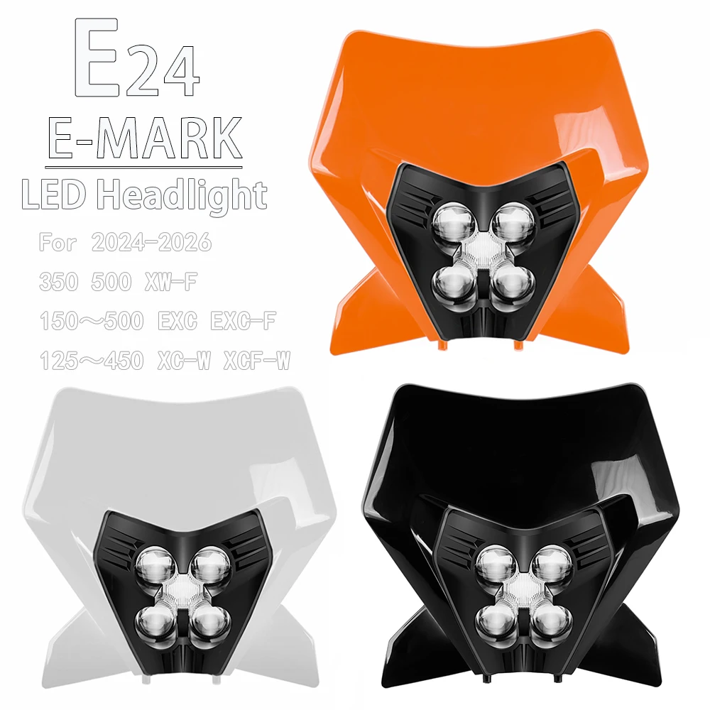 LED Headlight Fairing For KTM 2024 2025 EXC EXC-F 150 200 250 300 350 400 450 500 125 XC-W XCF-W XW-F Motorcycle Headlamp Mask
LED Headlight Fairing For KTM 2024 2025 EXC EXC-F 150 200 250 300 350 400 450 500 125 XC-W XCF-W XW-F Motorcycle Headlamp Mask