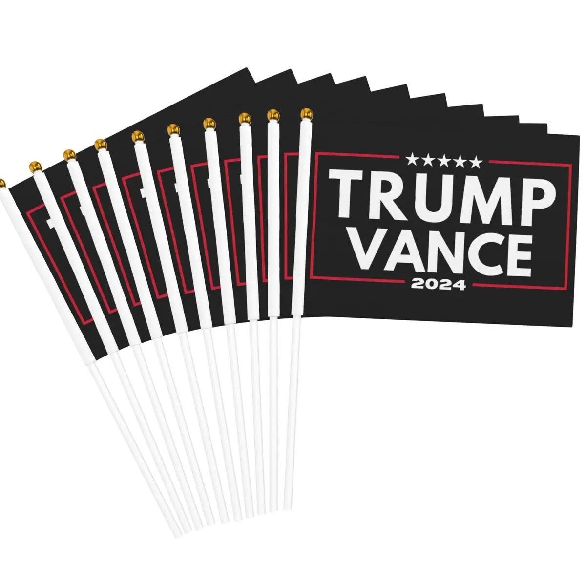 10 упаковок, флаги Трампа J D Vance, 5,5x8,3 дюйма, золотые копье, флаги для президентских выборов
10 упаковок, флаги Трампа J D Vance, 5,5x8,3 дюйма, золотые копье, флаги для президентских выборов