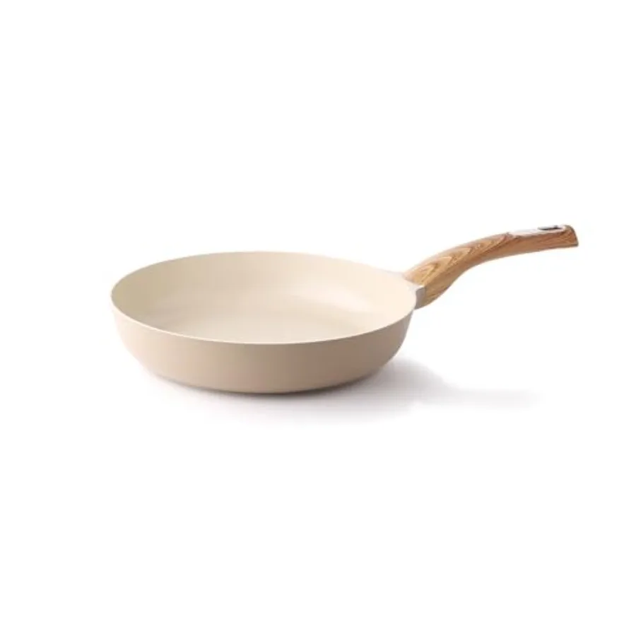 Nonstick fry pan for eggs and omelettes, taupe-colored ceramic-coated healthy cookware, PFOA-free chef's skillet
Nonstick fry pan for eggs and omelettes, taupe-colored ceramic-coated healthy cookware, PFOA-free chef's skillet