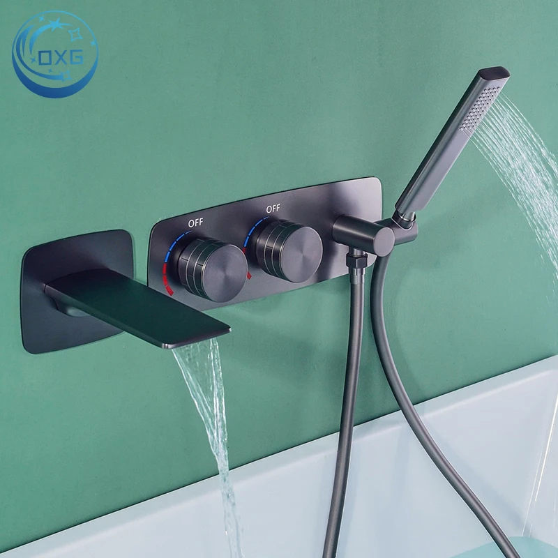 OXG Brass Bathtub Faucet Waterfall Shower Set Double Handle Wall-Mounted Bathroom Faucet
OXG Brass Bathtub Faucet Waterfall Shower Set Double Handle Wall-Mounted Bathroom Faucet
