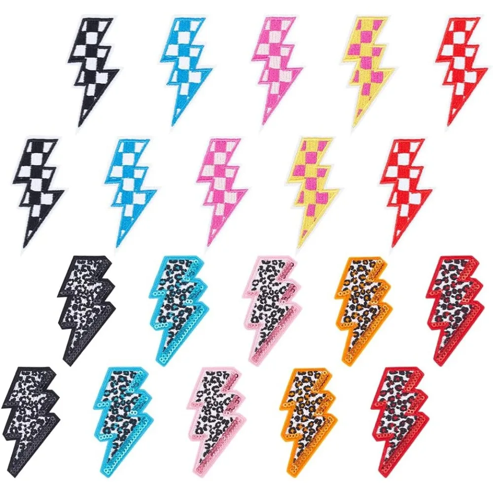 20 Pcs Checkered Lightning Bolt Iron On Patches Racing Car Embroidery Checkered Lightning Bolt Patches Sew on Patch
20 Pcs Checkered Lightning Bolt Iron On Patches Racing Car Embroidery Checkered Lightning Bolt Patches Sew on Patch