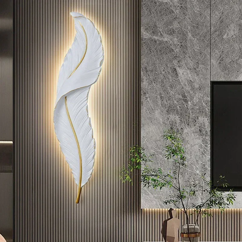 Nordic Modern Creative Feather Light Led Wall Lamp Bedroom Bedside Lighting Living Room Tv Background Wall Decoration Resin Lamp
Nordic Modern Creative Feather Light Led Wall Lamp Bedroom Bedside Lighting Living Room Tv Background Wall Decoration Resin Lamp