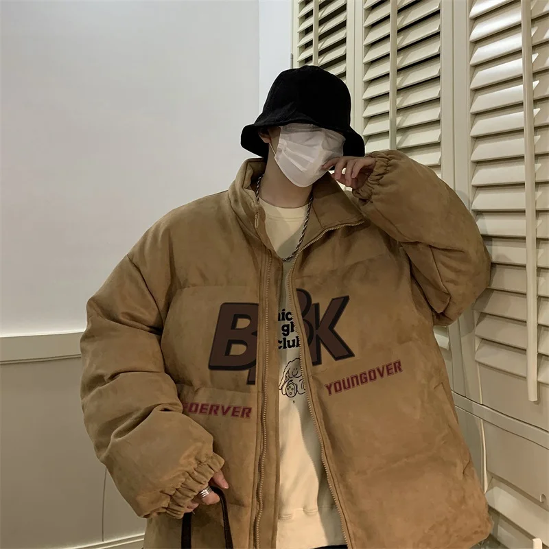 Мужская зимняя куртка из оленьей кожи с пуховым наполнителем, теплая, с воротником-стойкой, хлопковая, модная, уличная одежда, повседневная верхняя одежда
Мужская зимняя куртка из оленьей кожи с пуховым наполнителем, теплая, с воротником-стойкой, хлопковая, модная, уличная одежда, повседневная верхняя одежда