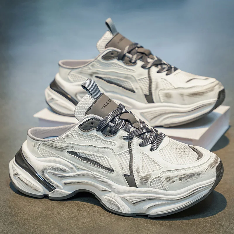 Men's Summer Sport Shoes 2026 New Style Teenagers Breathable Mesh Heightening Slip-On No-Back Toe Half Slippers Casual Footwear
Men's Summer Sport Shoes 2026 New Style Teenagers Breathable Mesh Heightening Slip-On No-Back Toe Half Slippers Casual Footwear
