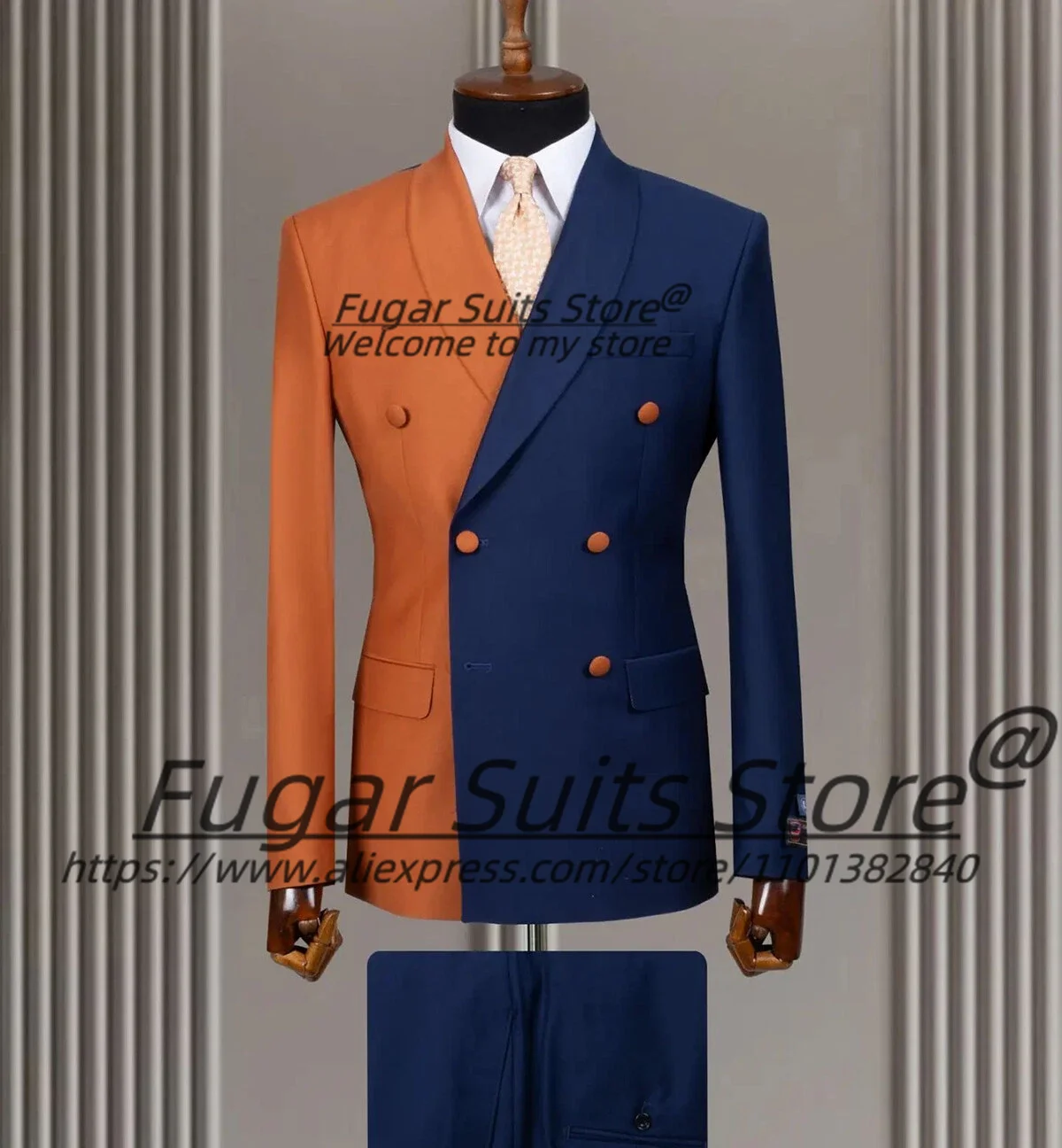 Fashion Splice Business Men Suits Customized Slim Fit Double Breasted Groom Wedding Tuxedos 2 Pieces Sets Male Party Blazers
Fashion Splice Business Men Suits Customized Slim Fit Double Breasted Groom Wedding Tuxedos 2 Pieces Sets Male Party Blazers