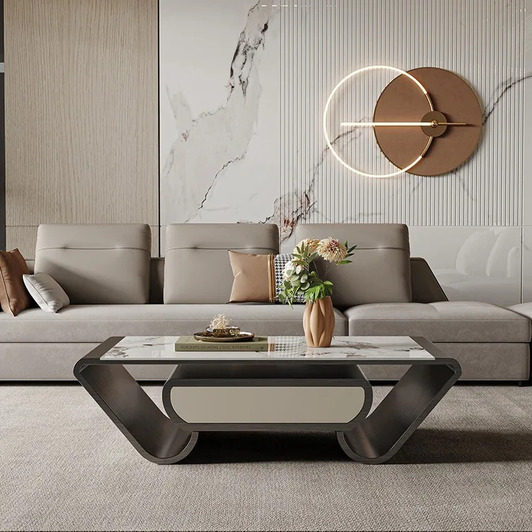 Slate living room coffee table small apartment stainless steel reception tea table TV cabinet household table
Slate living room coffee table small apartment stainless steel reception tea table TV cabinet household table