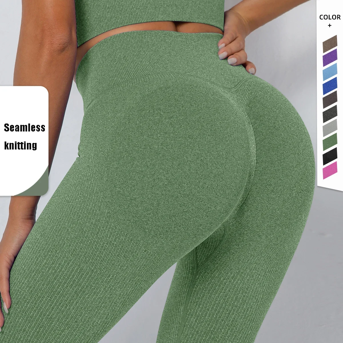 Seamless Stretch Yoga Pants Sports Fitness High Waist Peach Hip-lifting Running Trousers Workout Clothes Gym Leggings for Women
Seamless Stretch Yoga Pants Sports Fitness High Waist Peach Hip-lifting Running Trousers Workout Clothes Gym Leggings for Women