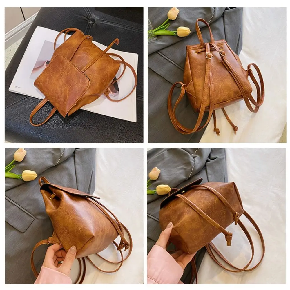 Creative PU PU Backpack Small Pack Brown Solid Color Shoulder Bag Handbag Solid Color Retro Backpack Outdoor
Creative PU PU Backpack Small Pack Brown Solid Color Shoulder Bag Handbag Solid Color Retro Backpack Outdoor