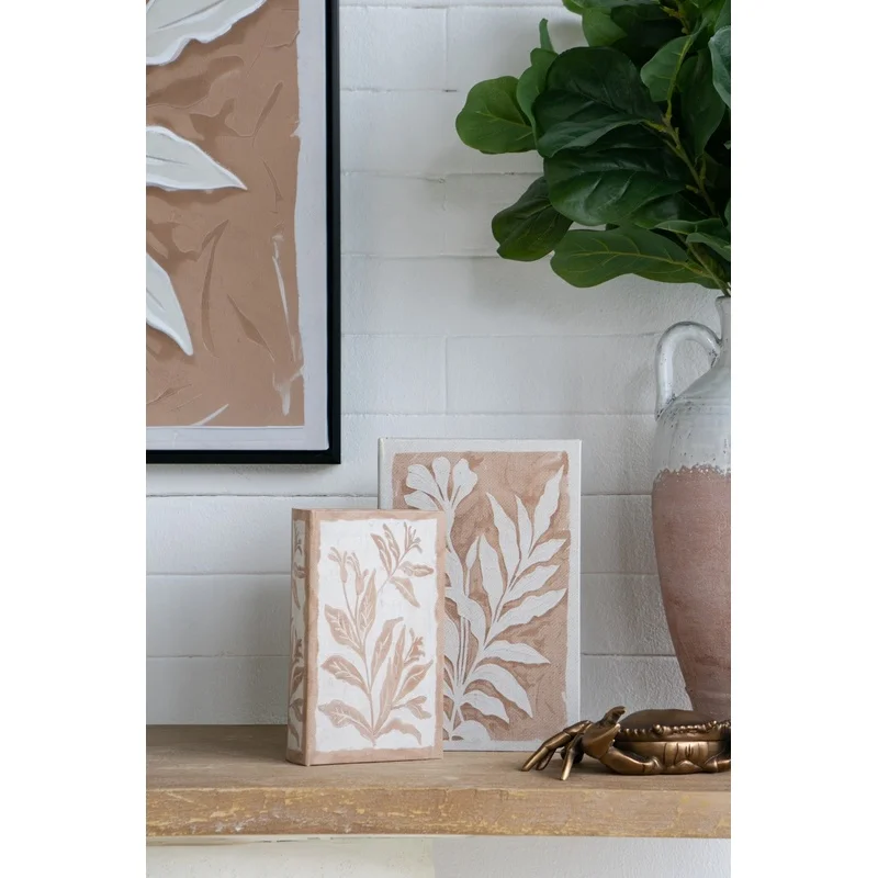 Decorative Book Boxes with Botanical Patterns, 7x3x10.5" & 5x2x8.3"
Decorative Book Boxes with Botanical Patterns, 7x3x10.5" & 5x2x8.3"