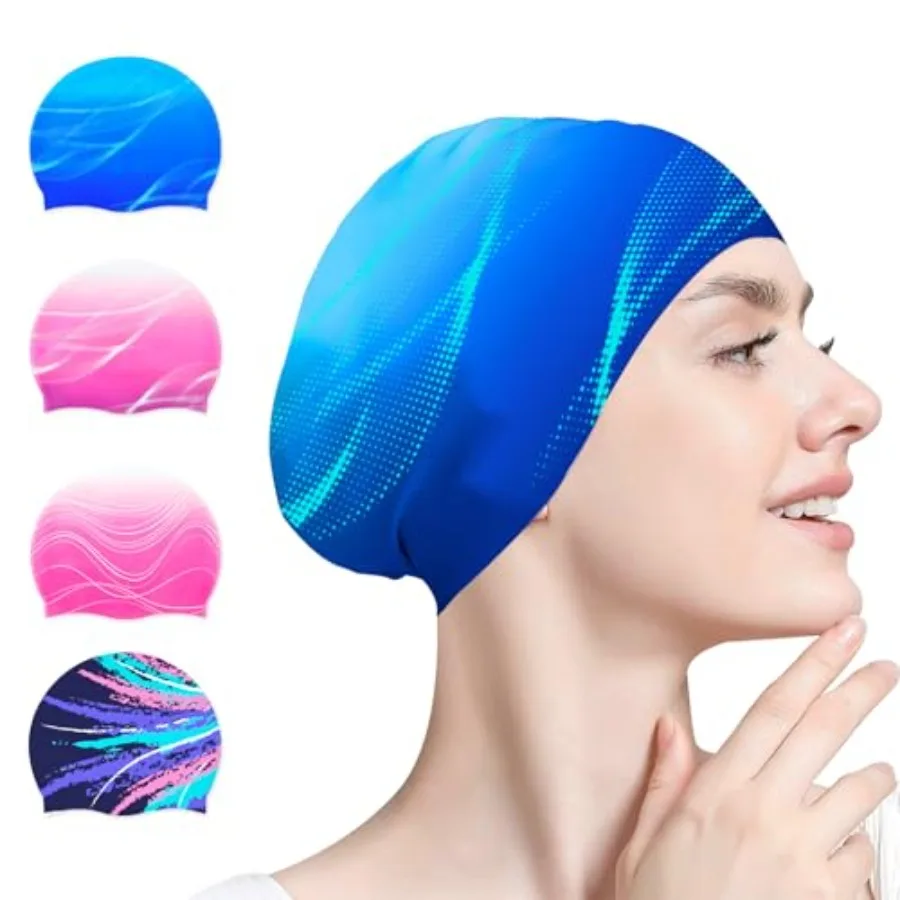 Swim Cap for Women Adult, Silicone Swimming Waterproof Bathing Cap Swimming Hat for Long Hair to Keep Hair Dry
Swim Cap for Women Adult, Silicone Swimming Waterproof Bathing Cap Swimming Hat for Long Hair to Keep Hair Dry