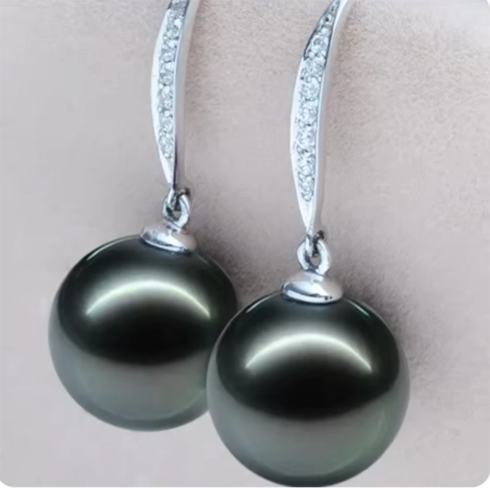12mm sea pearl diamond-encrusted black, white and gold shell pearl earrings for women
12mm sea pearl diamond-encrusted black, white and gold shell pearl earrings for women