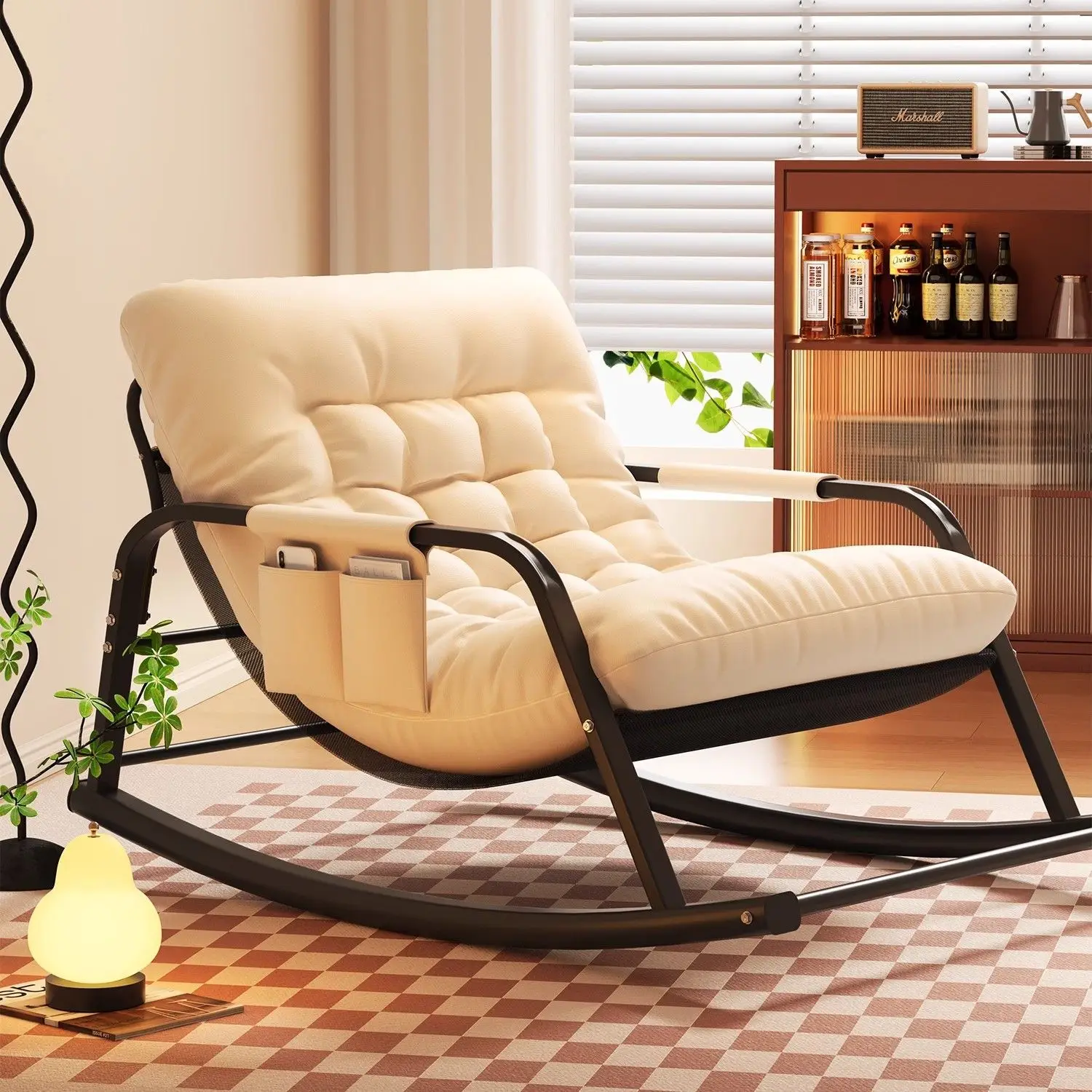 Enlarge and widen the lazy double rocking chair, adult balcony, home technology fabric rocking lounge chair, can sit or lie down
Enlarge and widen the lazy double rocking chair, adult balcony, home technology fabric rocking lounge chair, can sit or lie down
