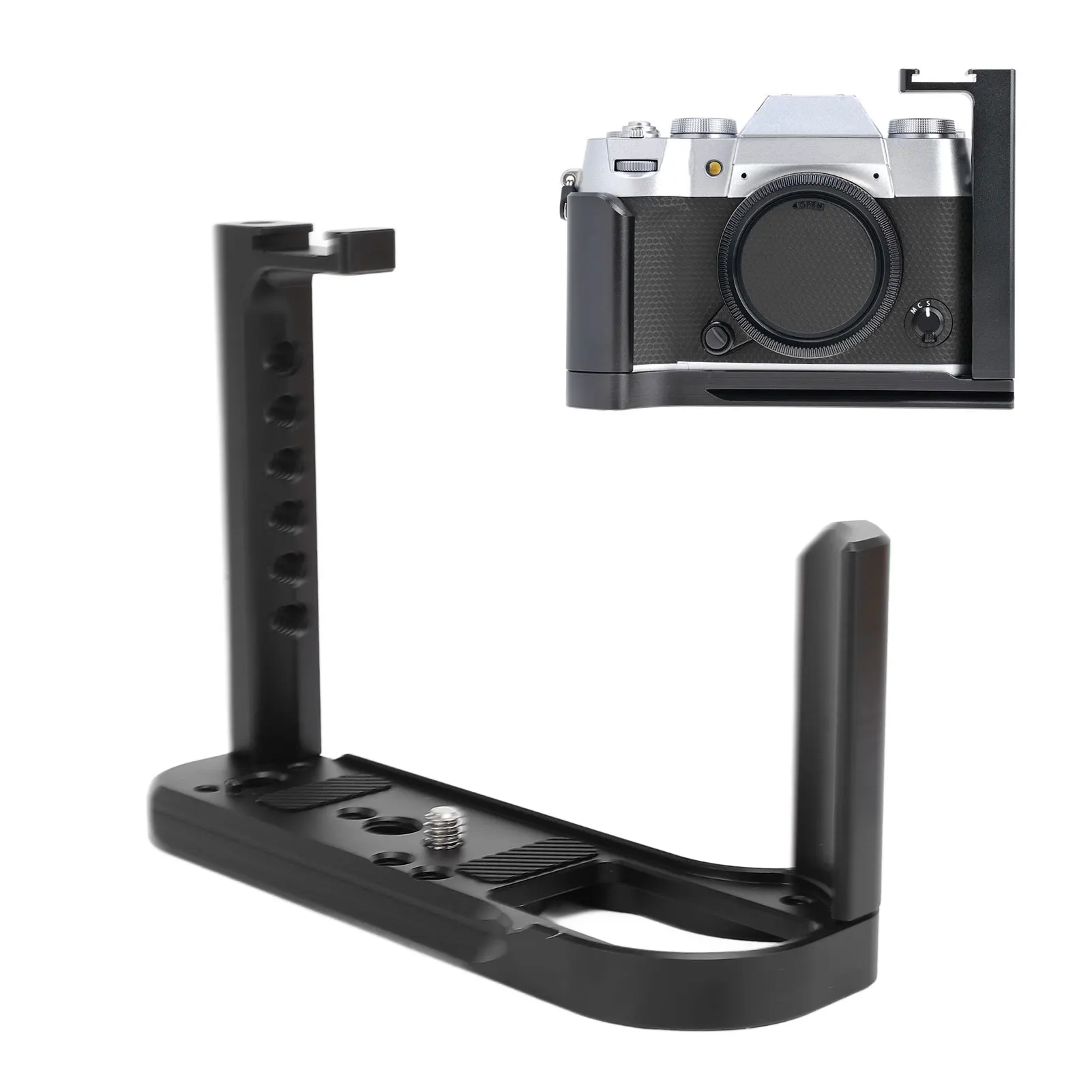 Camera Cage for XT50 Camera Half Cage 1/4 Inch Screw Hole Cold Shoe Mount Quick Release Slide Rail Aluminum Alloy Camera Rig
Camera Cage for XT50 Camera Half Cage 1/4 Inch Screw Hole Cold Shoe Mount Quick Release Slide Rail Aluminum Alloy Camera Rig