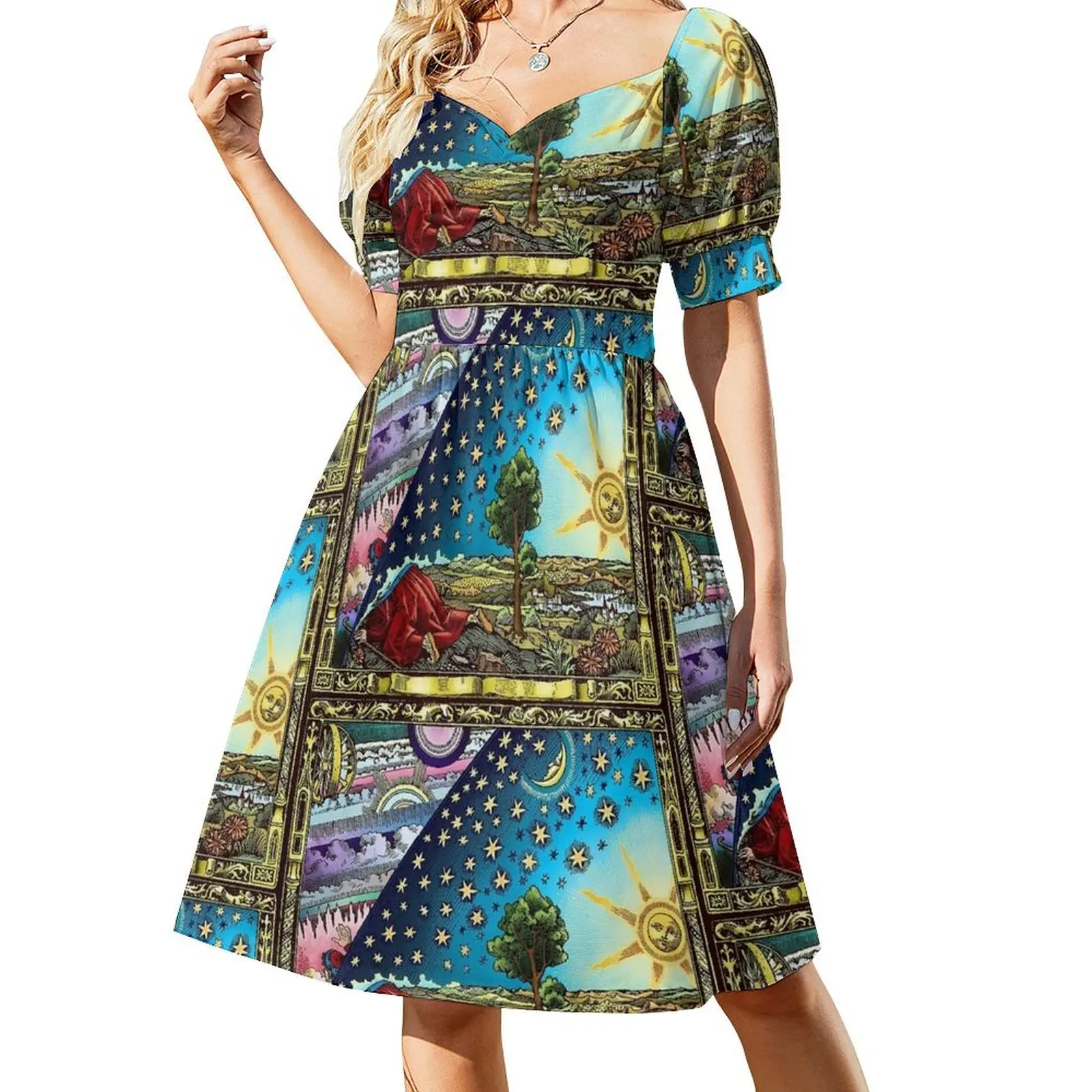 Flammarion Engraving Short-Sleeved Dress women's evening dresses 2025 Beachwear Clothing evening dress ladies
Flammarion Engraving Short-Sleeved Dress women's evening dresses 2025 Beachwear Clothing evening dress ladies