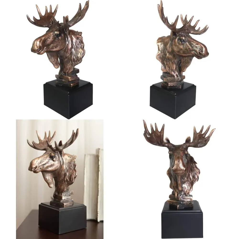 Готовая бронзовая статуя головы лося в деревенском стиле с трофейным основанием, декор лося дикой природы, высота 9 дюймов
Готовая бронзовая статуя головы лося в деревенском стиле с трофейным основанием, декор лося дикой природы, высота 9 дюймов