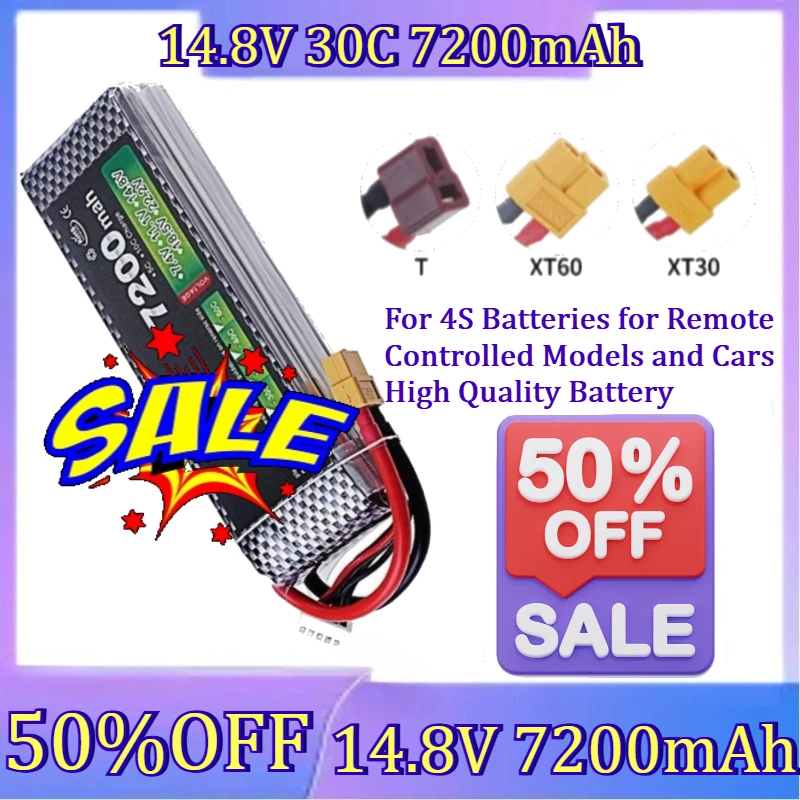 For 4S Batteries for Remote Controlled Models and Cars High Quality Battery New 14.8V 7200MAH 30C Polymer Lithium Battery
For 4S Batteries for Remote Controlled Models and Cars High Quality Battery New 14.8V 7200MAH 30C Polymer Lithium Battery