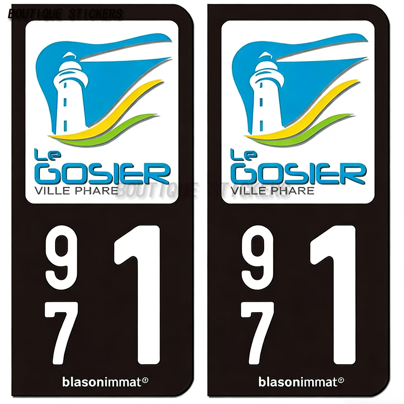 2Pcs exquis 971 Le Gosier - Ville Plaques d'immatriculation autocollants, autocollants PVC imperméables pour voitures et motos
2Pcs exquis 971 Le Gosier - Ville Plaques d'immatriculation autocollants, autocollants PVC imperméables pour voitures et motos