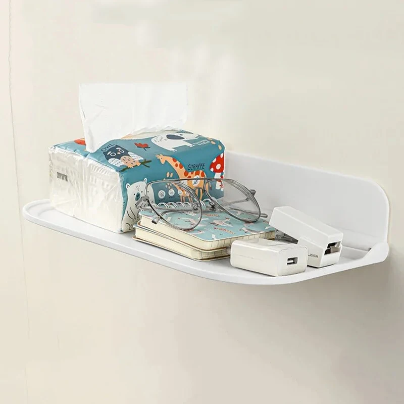1pc Wall Mounted Shelf White Folding Punch-Free Phone Holder Wifi Router Storage Tray Concise Plastic Bathroom Storage Tools
1pc Wall Mounted Shelf White Folding Punch-Free Phone Holder Wifi Router Storage Tray Concise Plastic Bathroom Storage Tools