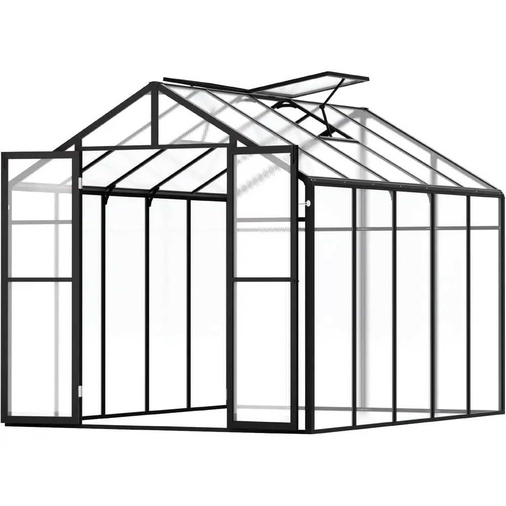 Алюминиевая теплица-павильон, 8x10 футов, 2 вентиляционных отверстия, навесная дверь, укрытие для наружных растений
Алюминиевая теплица-павильон, 8x10 футов, 2 вентиляционных отверстия, навесная дверь, укрытие для наружных растений